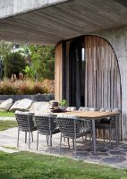 Billede af Cane-line Outdoor Core Spisebord 90x210 cm - Teak/Taupe Aluminium