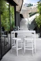 Billede af Cane-line Outdoor Cut Barbord H: 105 cm - White Aluminium