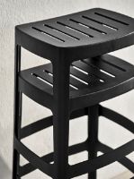 Billede af Cane-line Outdoor Cut Barstol H: 76 cm - Black Aluminium