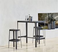 Billede af Cane-line Outdoor Cut Barstol H: 76 cm - Black Aluminium