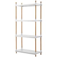 Billede af Cane-line Outdoor Frame Reolsystem Komplet 204x100 cm - Teak/White