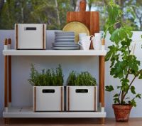 Billede af Cane-line Outdoor Frame Reolsystem Høj - Teak/White
