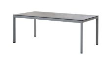 Billede af Cane-line Outdoor Drop Spisebord m. Udtræk 200x100 cm - Light Grey/Fossil Black Keramik