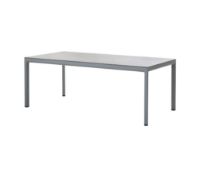 Billede af Cane-line Outdoor Drop Spisebord m. Udtræk 200x100 cm - Light Grey/Fossil Black Keramik