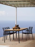 Billede af Cane-line Outdoor Edge Stol SH: 46 cm - Anthracite/Aluminium