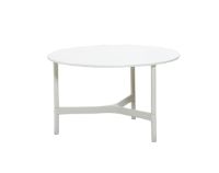Billede af Cane-line Outdoor Twist Sofabord Mellem Ø: 70 cm - White/White HI Core