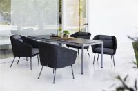 Billede af Cane-line Outdoor Drop Spisebord 200x100 cm - Light Grey/Fossil Black Keramik