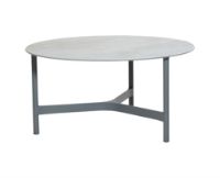 Billede af Cane-line Outdoor Twist Sofabord Stor Ø: 90 cm - Light Grey/Fossil Grey Keramik