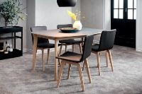 Billede af Skovby SM811 Flex Spisestuestol H: 82 cm- Hvidolieret Eg/Sort Læder