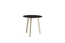 Billede af HAY CPH Deux 220 Table Ø: 75 cm - Untreated Solid Beech/Ink Black Laminate