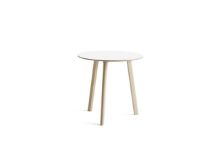 Billede af HAY CPH Deux 220 Table Ø: 75 cm - Untreated Solid Beech/Pearl White Laminate