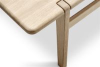 Billede af Stouby Maria Sofabord m. 1 hylde L: 140 cm - Sæbebehandlet Eg