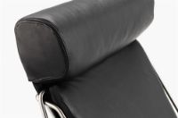 Billede af Stouby Interdane Lænestol SH: 45 cm - Sort Elmo Rustical Læder/Rustfrit Stål