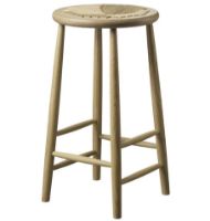 Billede af FDB Møbler J165C Jørgen Bækmark Counterstol - Eg massiv/natur flet/mat lak  