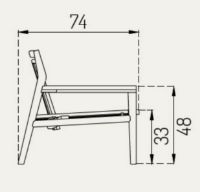 Billede af FDB Møbler M6 Sammen Loungestol SH: 32,5 cm- Massiv Teak/Natur  