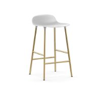 Billede af Normann Copenhagen Form Barstol SH: 65cm - Hvid/Messing