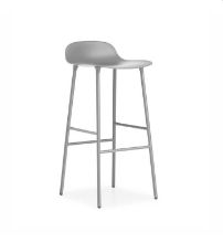 Billede af Normann Copenhagen Form Barstol SH: 75cm - Grå/Stål
