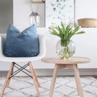 Billede af Andersen Furniture C2 Sofabord Ø: 80 cm - Hvid Matlakeret Eg