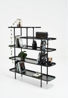 Billede af Wendelbo Slice Reol Medium Long 76x185 cm - Pulverlakeret Stål/Sort