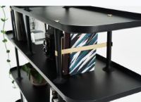 Billede af Wendelbo Slice Reol Tall Medium 147x140 cm - Pulverlakeret Stål/Sort