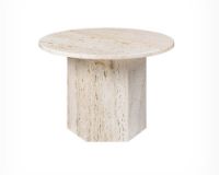 Billede af GUBI Epic Coffee Table Ø: 60 cm - White Travertine