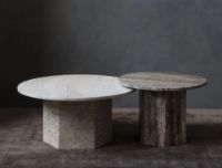 Billede af GUBI Epic Coffee Table Ø: 60 cm - White Travertine