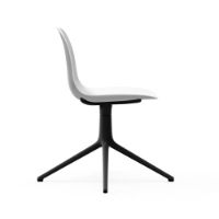 Billede af Normann Copenhagen Form Drejestol SH: 44cm - Hvid/Sort Aluminium OUTLET