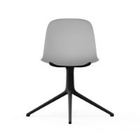 Billede af Normann Copenhagen Form Drejestol SH: 44cm - Hvid/Sort Aluminium OUTLET