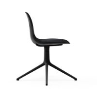 Billede af Normann Copenhagen Form Drejestol SH: 44cm - Sort/Sort Aluminium