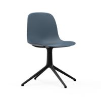 Billede af Normann Copenhagen Form Drejestol SH: 44cm - Blå/Sort Aluminium