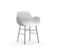 Billede af Normann Copenhagen Form Armstol SH: 44cm - Hvid/Krom