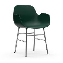 Billede af Normann Copenhagen Form Armstol SH: 44cm - Grøn/Krom