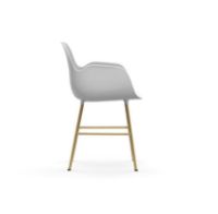 Billede af Normann Copenhagen Form Armstol SH: 44cm - Hvid/Messing