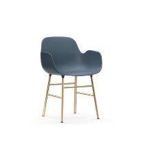 Billede af Normann Copenhagen Form Armstol SH: 44cm - Blå/Messing