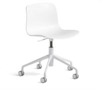 Billede af HAY AAC50 Kontorstol m/hjul SH: 42-56 cm - White/White Aluminium 