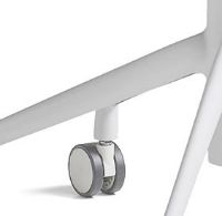 Billede af HAY AAC50 Kontorstol m/hjul SH: 42-56 cm - White/White Aluminium 