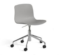 Billede af HAY AAC50 Kontorstol m/hjul SH: 42-56 cm - Concrete Grey/Aluminium
