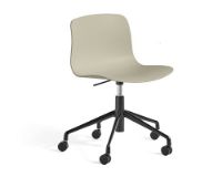 Billede af HAY AAC50 Kontorstol m/hjul SH: 42-56 cm - Pastel Green/Black Aluminium 