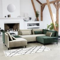 Billede af House Doctor Riba Tæppe 200x90 cm - Hvid/Sort OUTLET