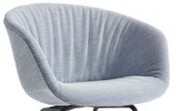 Billede af HAY AAC27 Soft About a Chair Spisebordsstol Fuldpolstret m. Armlæn SH: 46 cm - Black Powder Coated Steel/Steelcut Trio 716 