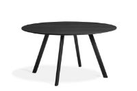 Billede af HAY CPH 25 Round Table Ø: 140 cm - Black Lacquered Solid Oak/Black Lacquered Oak Veneer