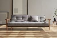 Billede af Innovation Living Splitback Frej Sovesofa L: 232 cm - Eg/Flashtex Dark Grey