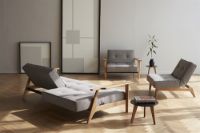 Billede af Innovation Living Splitback Frej Sovesofa L: 232 cm - Eg/Flashtex Dark Grey