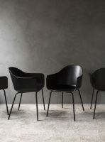 Billede af Audo Copenhagen Harbour Dining Chair SH: 45 cm - Black/ Black Steel Base