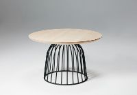 Billede af Wendelbo Wire Basket Coffee Table Large Ø: 59 - Oak OUTLET