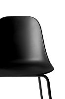 Billede af Audo Copenhagen Harbour Side Dining Chair SH: 45 cm - Black Shell / Black Steel Base