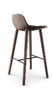 Billede af Eva Solo Abalone Barstol H: 75 cm - Røget eg/Sort læder