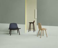 Billede af Eva Solo Abalone Barstol H: 75 cm - Røget eg/Sort læder