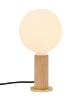 Billede af Tala Knuckle Table Lamp with Sphere IV Bulb EU H: 28 cm - Oak/Brass   OUTLET