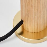 Billede af Tala Knuckle Table Lamp with Sphere IV Bulb EU H: 28 cm - Oak/Brass   OUTLET